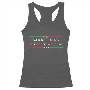 Make Iran Great Again Racerback Tank Top Patriotic Iranian Gift TS12 Dark Heather Print Your Wear