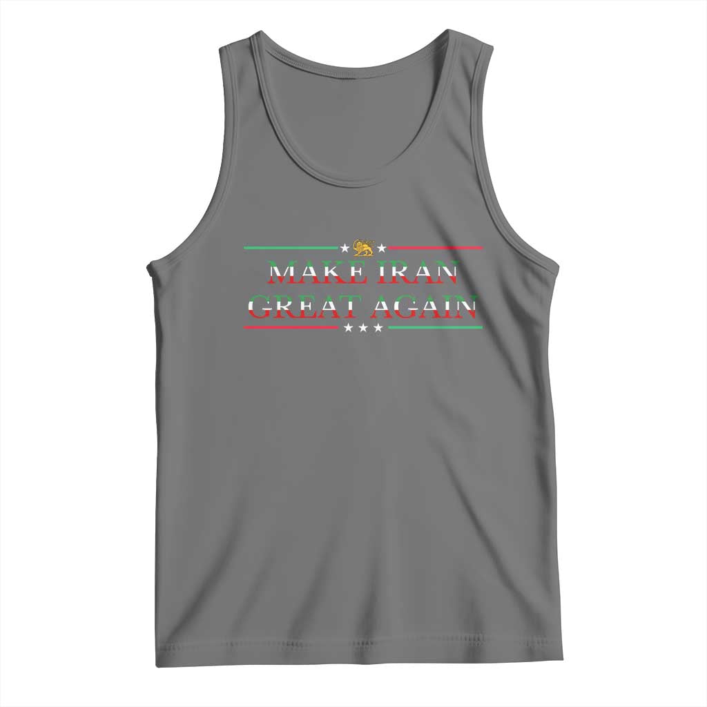 Make Iran Great Again Tank Top Patriotic Iranian Gift TS12 Black Heather Print Your Wear