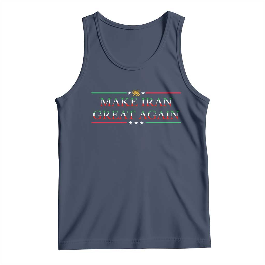 Make Iran Great Again Tank Top Patriotic Iranian Gift TS12 Navy Print Your Wear