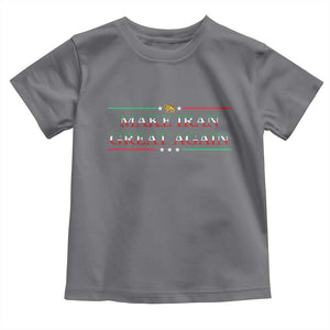 Make Iran Great Again Toddler T Shirt Patriotic Iranian Gift TS12 Charcoal Print Your Wear