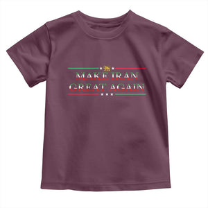 Make Iran Great Again Toddler T Shirt Patriotic Iranian Gift TS12 Maroon Print Your Wear