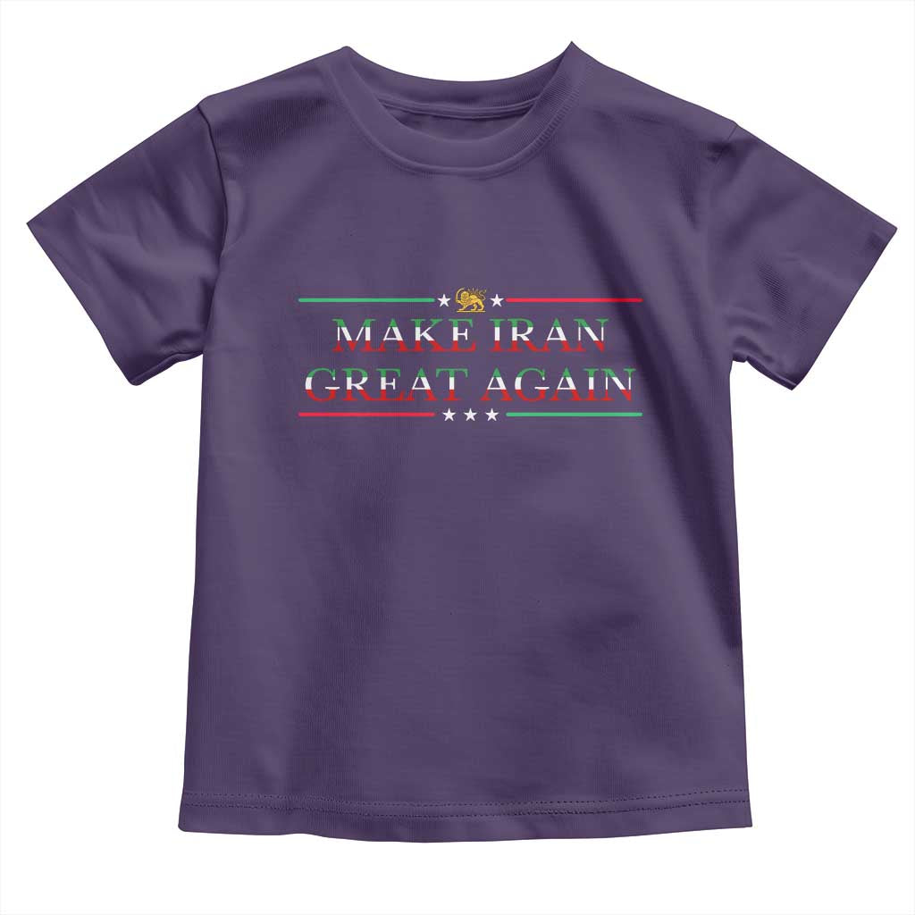 Make Iran Great Again Toddler T Shirt Patriotic Iranian Gift TS12 Purple Print Your Wear