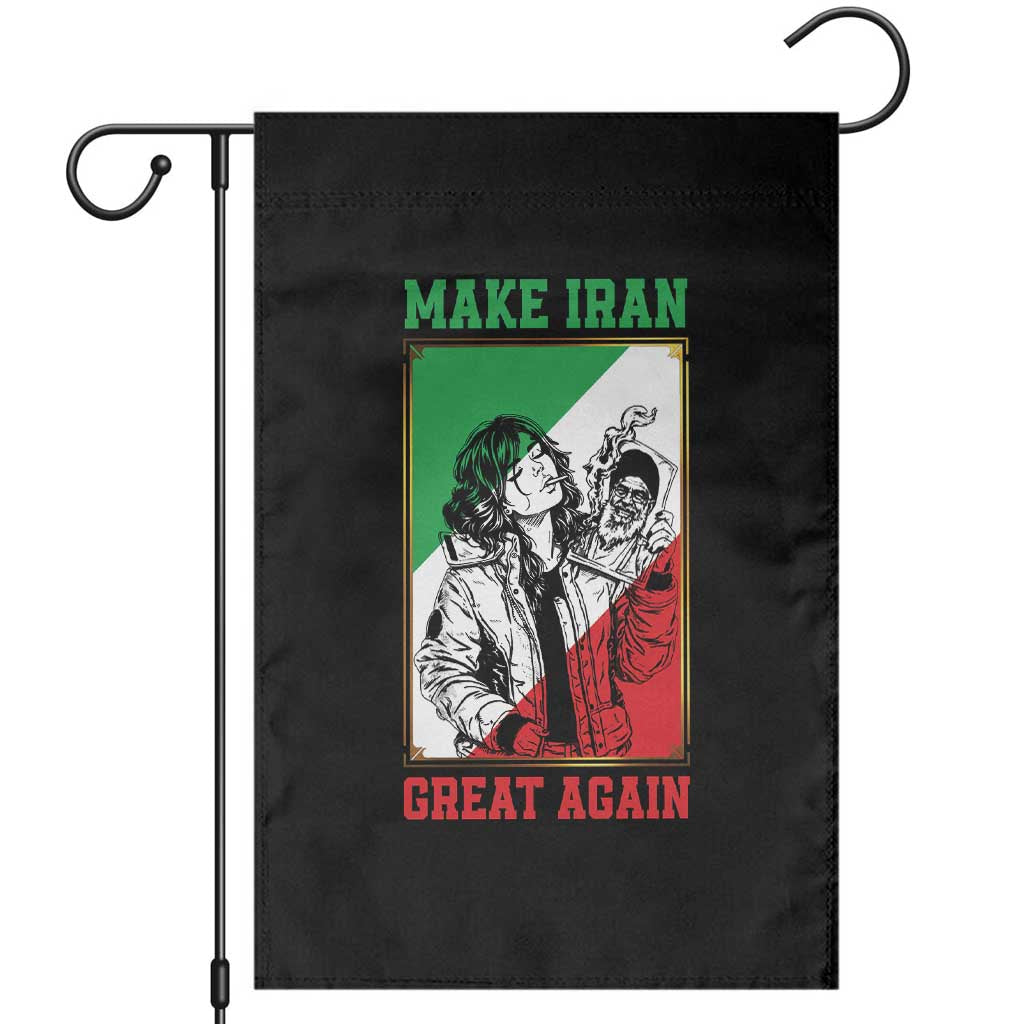 Make Iran Great Again Garden Flag Patriotic Iranian Heritage Gift TS12 Black Print Your Wear