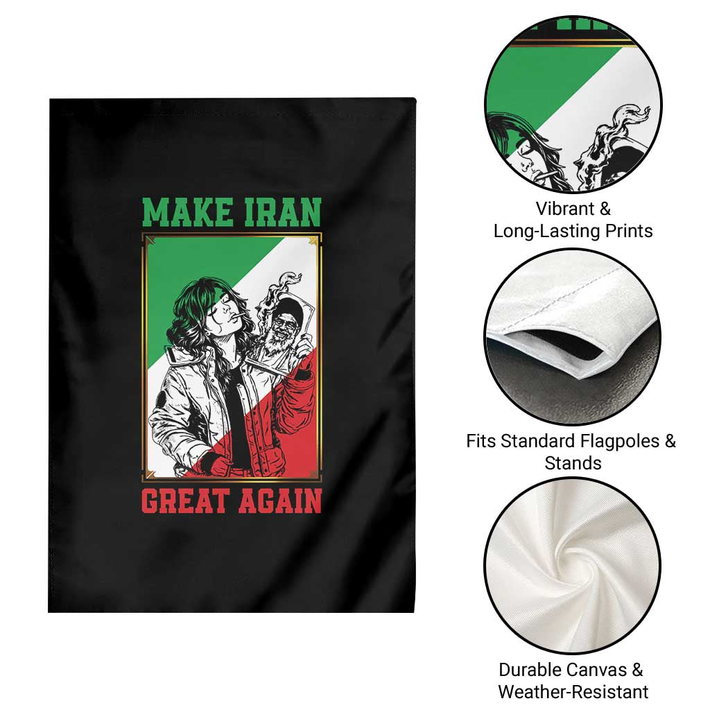 Make Iran Great Again Garden Flag Patriotic Iranian Heritage Gift TS12 Print Your Wear
