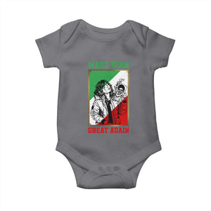 Make Iran Great Again Baby Onesie Patriotic Iranian Heritage Gift TS12 Charcoal Print Your Wear
