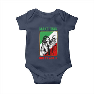 Make Iran Great Again Baby Onesie Patriotic Iranian Heritage Gift TS12 Navy Print Your Wear