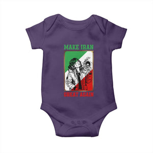 Make Iran Great Again Baby Onesie Patriotic Iranian Heritage Gift TS12 Purple Print Your Wear