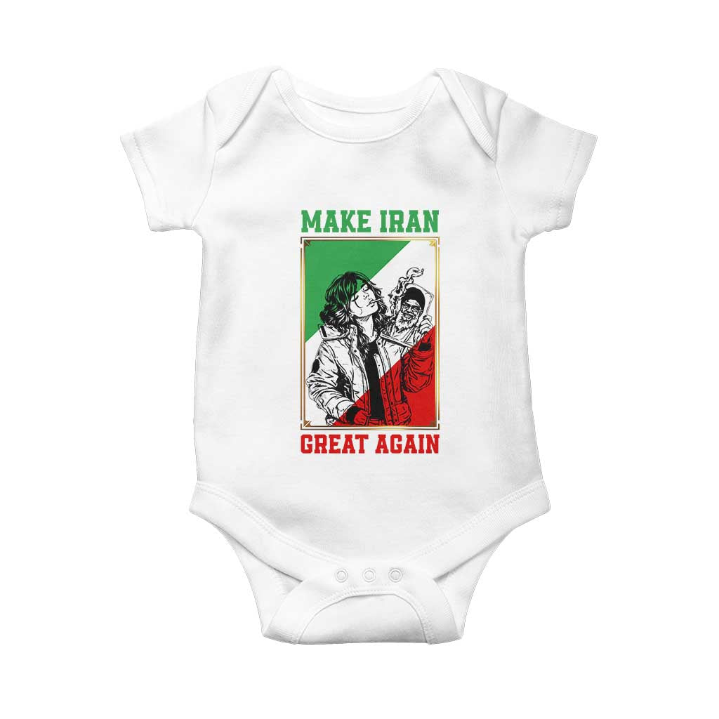 Make Iran Great Again Baby Onesie Patriotic Iranian Heritage Gift TS12 White Print Your Wear