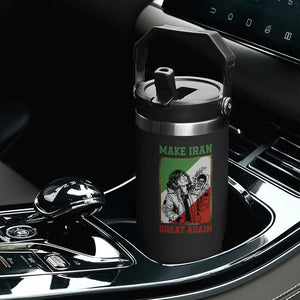 Make Iran Great Again Flip Straw Tumbler Patriotic Iranian Heritage Gift TS12 Print Your Wear