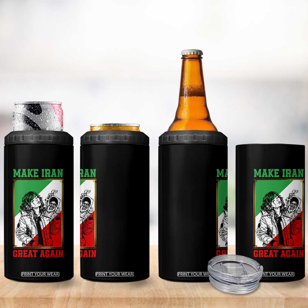 Make Iran Great Again 4 in 1 Can Cooler Tumbler Patriotic Iranian Heritage Gift TS12 Print Your Wear