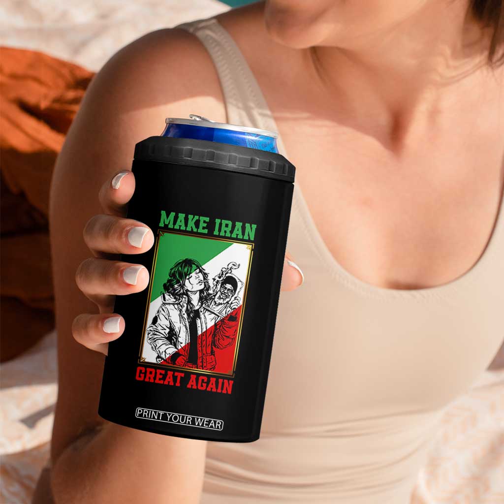 Make Iran Great Again 4 in 1 Can Cooler Tumbler Patriotic Iranian Heritage Gift TS12 Print Your Wear