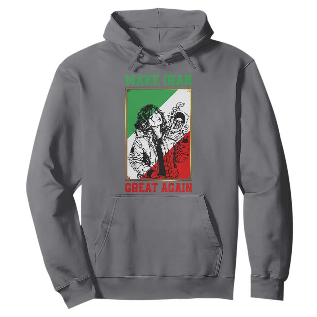 Make Iran Great Again Hoodie Patriotic Iranian Heritage Gift TS12 Charcoal Print Your Wear