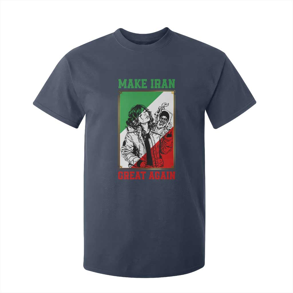 Make Iran Great Again T Shirt For Kid Patriotic Iranian Heritage Gift TS12 Navy Print Your Wear