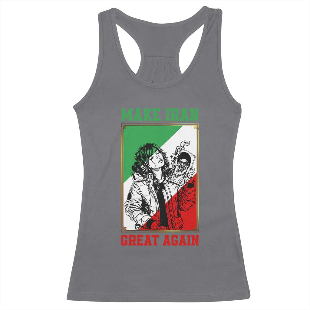 Make Iran Great Again Racerback Tank Top Patriotic Iranian Heritage Gift TS12 Charcoal Print Your Wear
