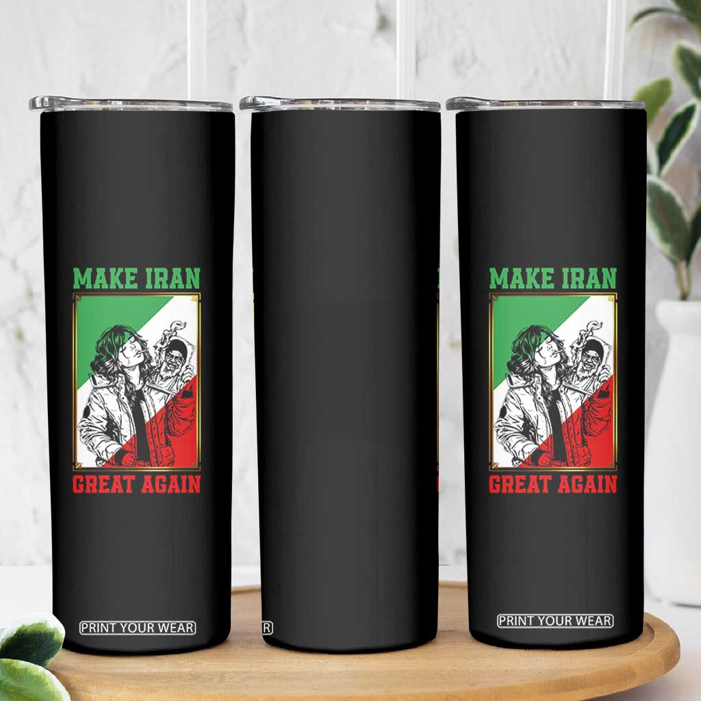 Make Iran Great Again Skinny Tumbler Patriotic Iranian Heritage Gift TS12 Print Your Wear