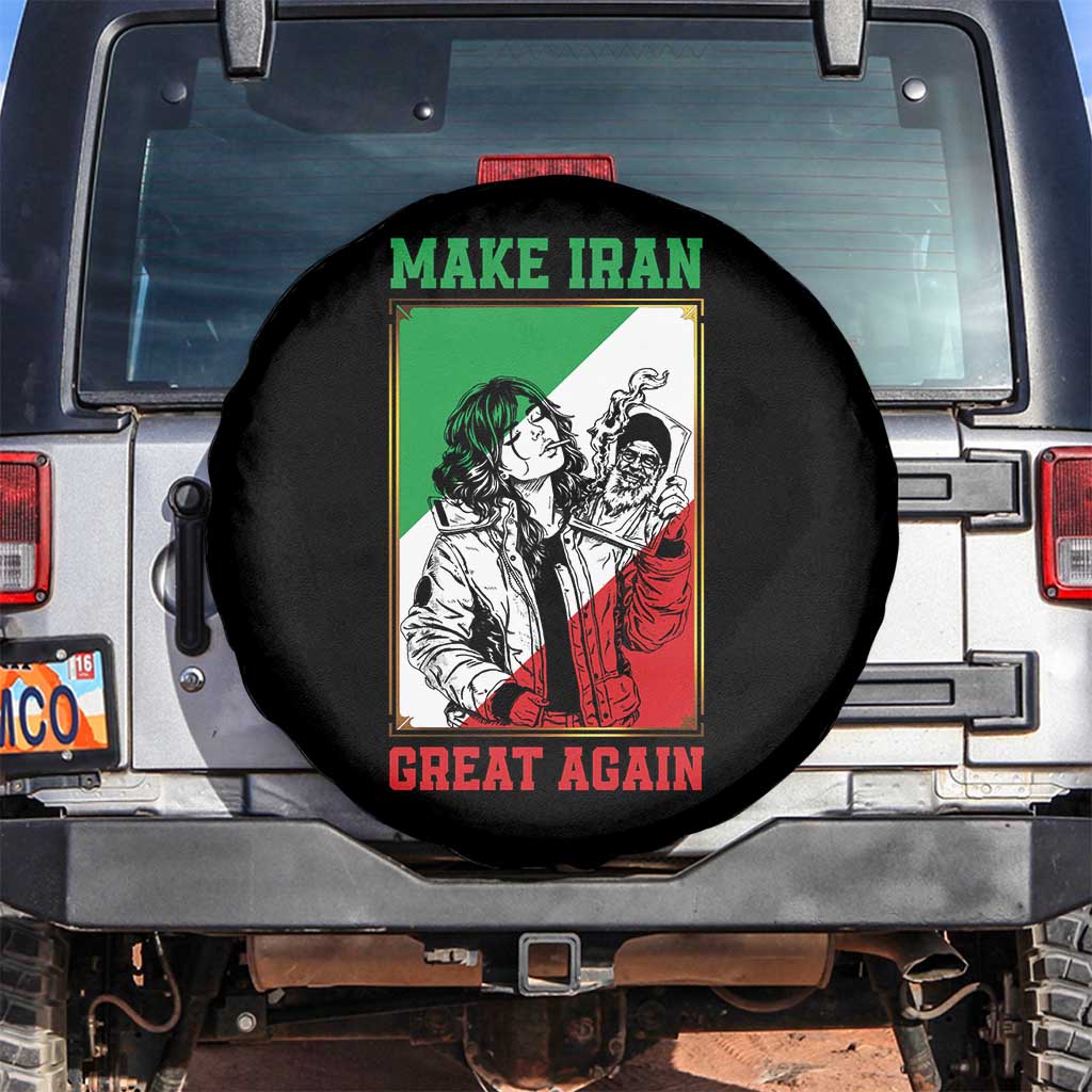 Make Iran Great Again Spare Tire Cover Patriotic Iranian Heritage Gift TS12 No hole Black Print Your Wear