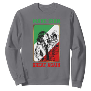 Make Iran Great Again Sweatshirt Patriotic Iranian Heritage Gift TS12 Charcoal Print Your Wear