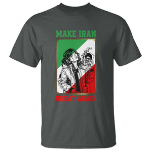 Make Iran Great Again T Shirt - Patriotic Iranian Heritage Gift TS12 Dark Heather Print Your Wear