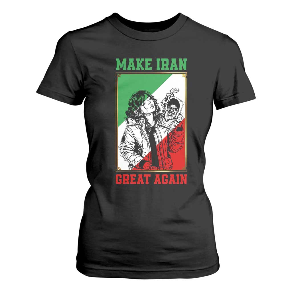 Make Iran Great Again T Shirt For Women Patriotic Iranian Heritage Gift TS12 Black Print Your Wear
