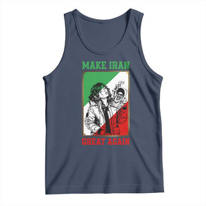 Make Iran Great Again Tank Top Patriotic Iranian Heritage Gift TS12 Navy Print Your Wear