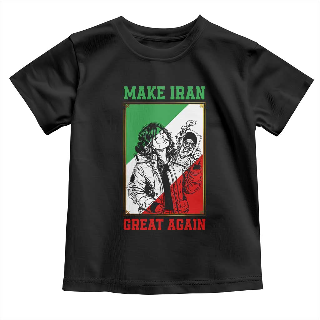 Make Iran Great Again Toddler T Shirt Patriotic Iranian Heritage Gift TS12 Black Print Your Wear