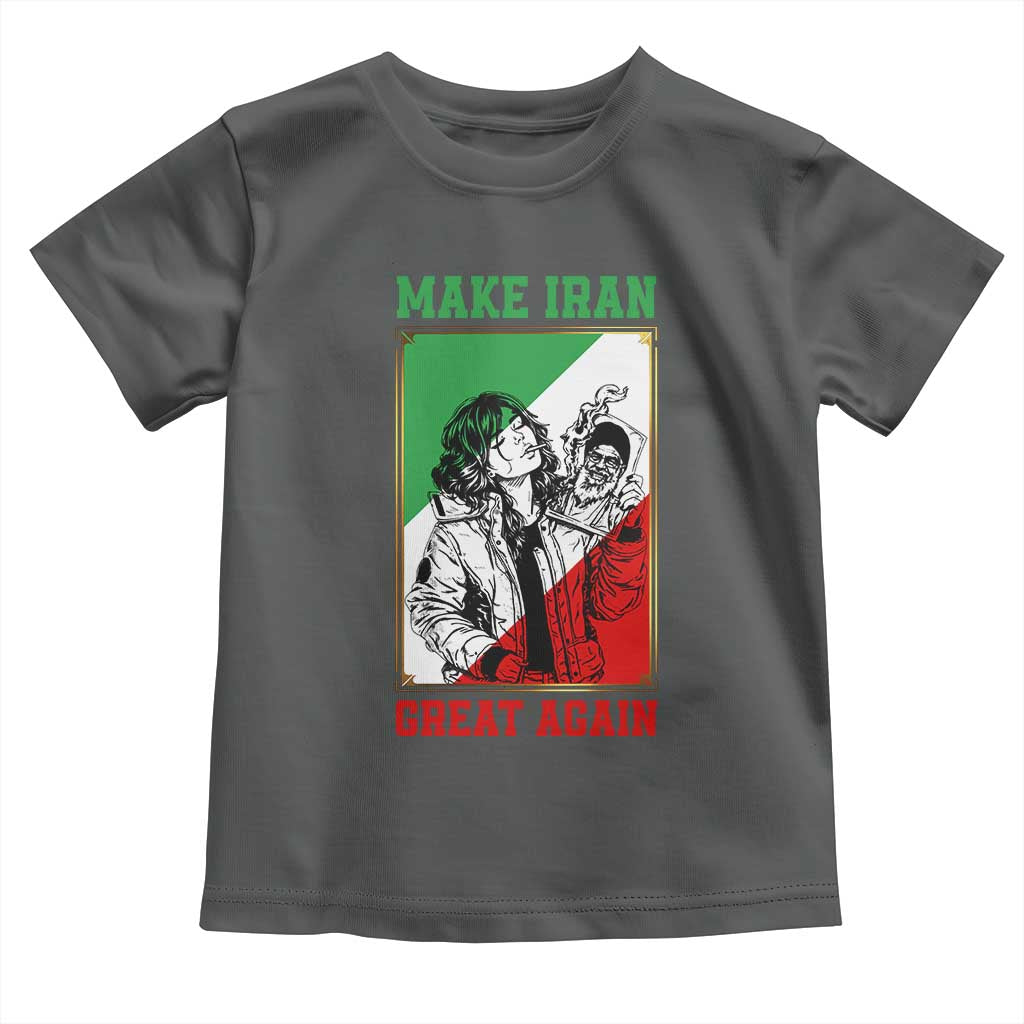 Make Iran Great Again Toddler T Shirt Patriotic Iranian Heritage Gift TS12 Dark Heather Print Your Wear