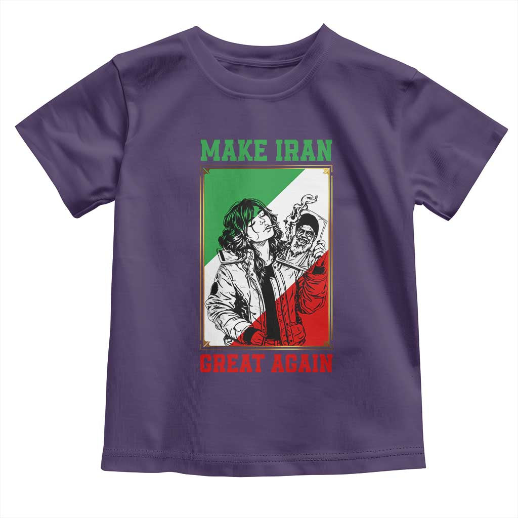Make Iran Great Again Toddler T Shirt Patriotic Iranian Heritage Gift TS12 Purple Print Your Wear