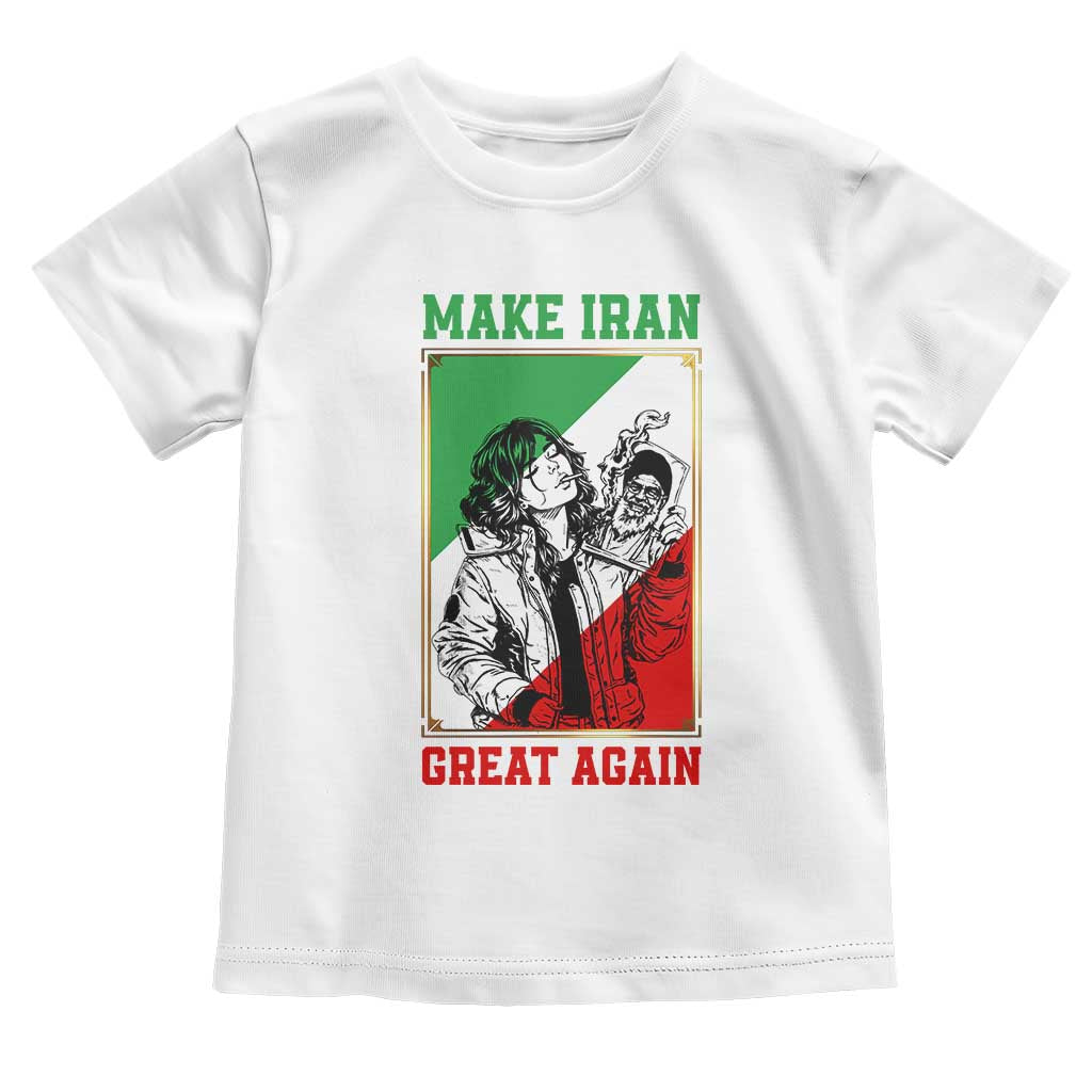 Make Iran Great Again Toddler T Shirt Patriotic Iranian Heritage Gift TS12 White Print Your Wear