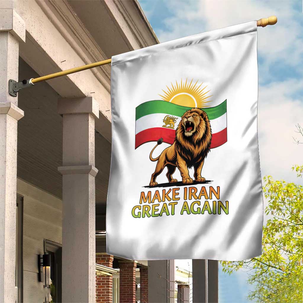Patriotic Iranian Pride Gift Garden Flag Make Iran Great Again TS12 Print Your Wear
