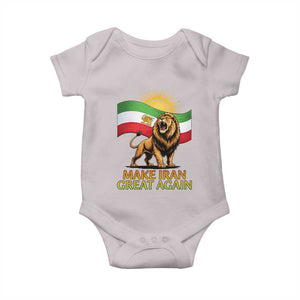 Patriotic Iranian Pride Gift Baby Onesie Make Iran Great Again TS12 Ice Gray Print Your Wear