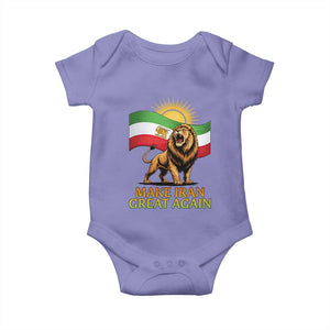Patriotic Iranian Pride Gift Baby Onesie Make Iran Great Again TS12 Violet Print Your Wear