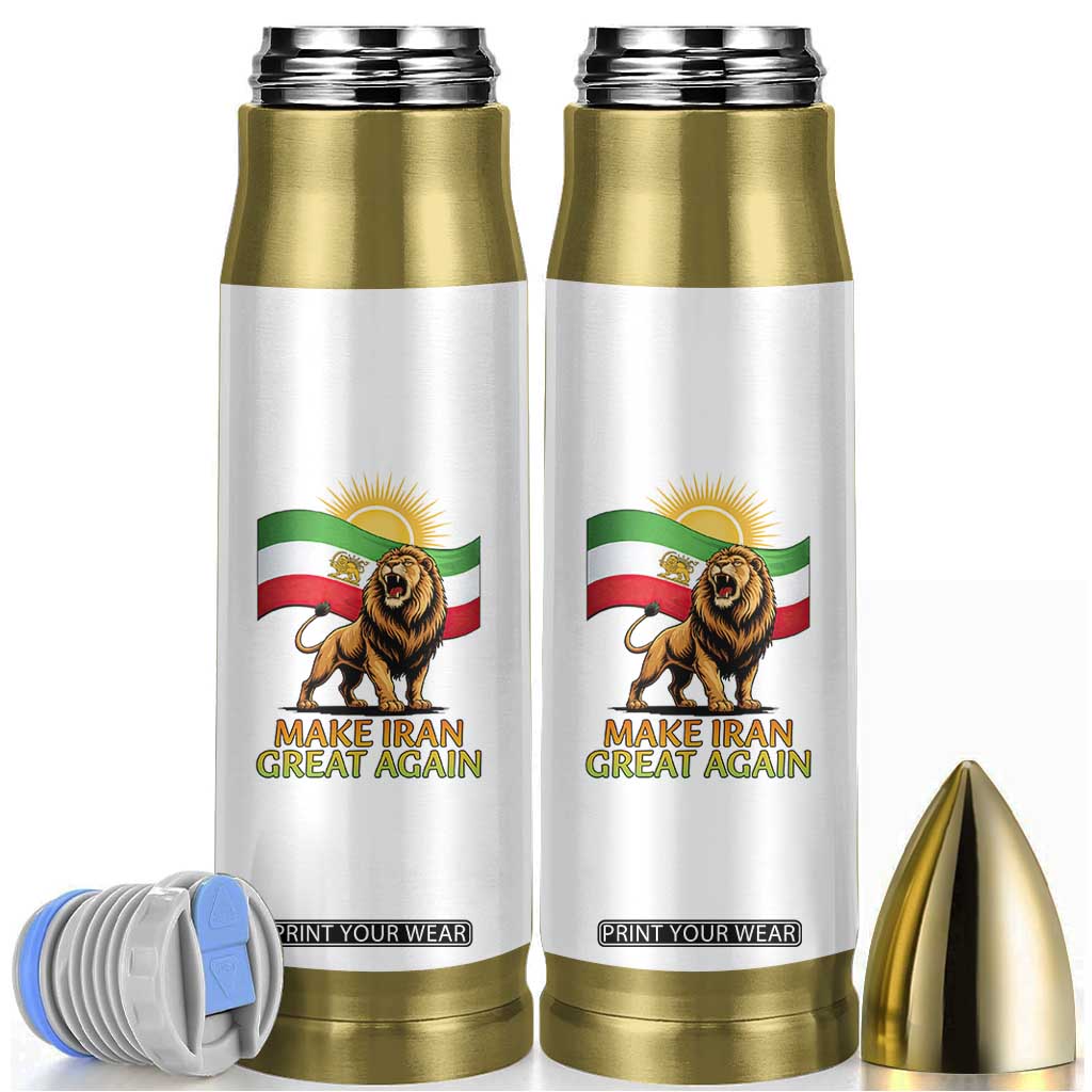 Patriotic Iranian Pride Gift Bullet Tumbler Make Iran Great Again TS12 White Print Your Wear