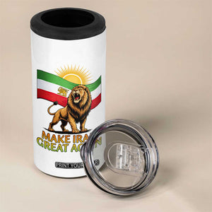 Patriotic Iranian Pride Gift 4 in 1 Can Cooler Tumbler Make Iran Great Again TS12 Print Your Wear