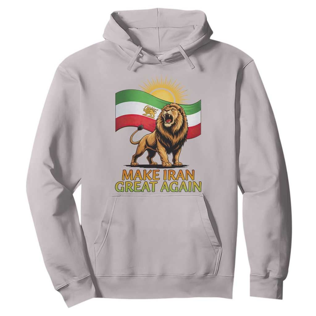 Patriotic Iranian Pride Gift Hoodie Make Iran Great Again TS12 Ice Gray Print Your Wear