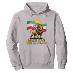 Patriotic Iranian Pride Gift Hoodie Make Iran Great Again TS12 Ice Gray Print Your Wear