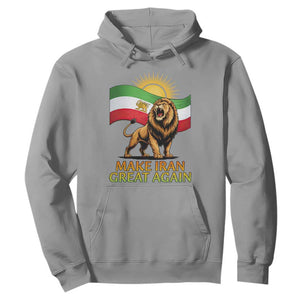 Patriotic Iranian Pride Gift Hoodie Make Iran Great Again TS12 Sport Gray Print Your Wear