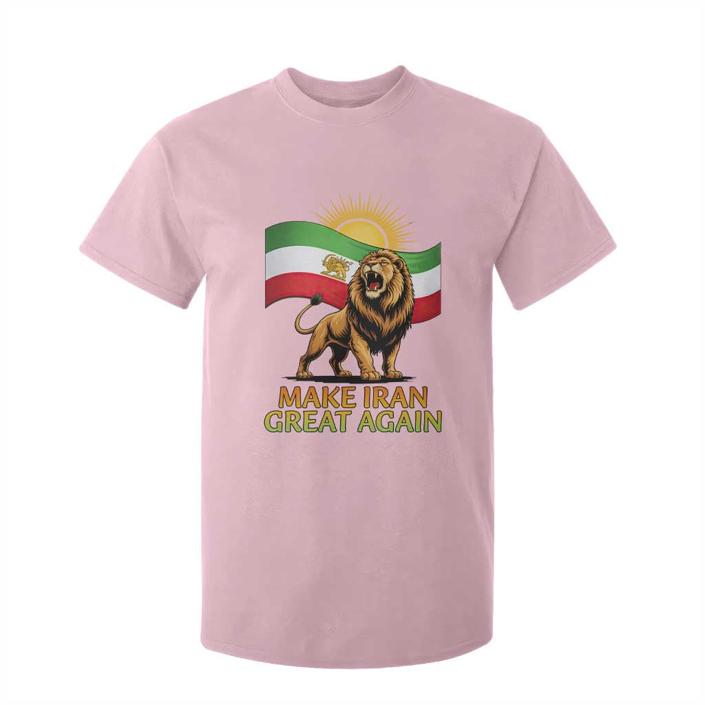 Patriotic Iranian Pride Gift T Shirt For Kid Make Iran Great Again TS12 Light Pink Print Your Wear