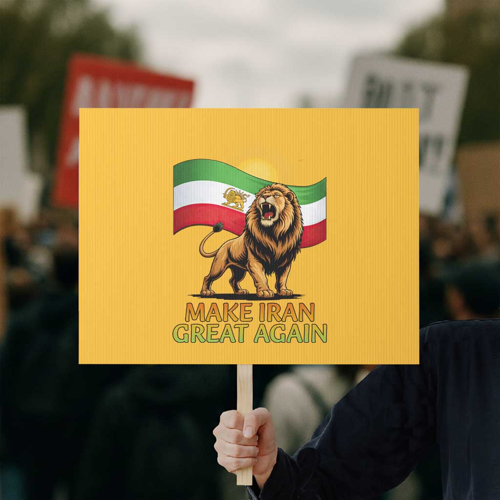Patriotic Iranian Pride Gift Protest Sign Make Iran Great Again TS12 Horizontal 18