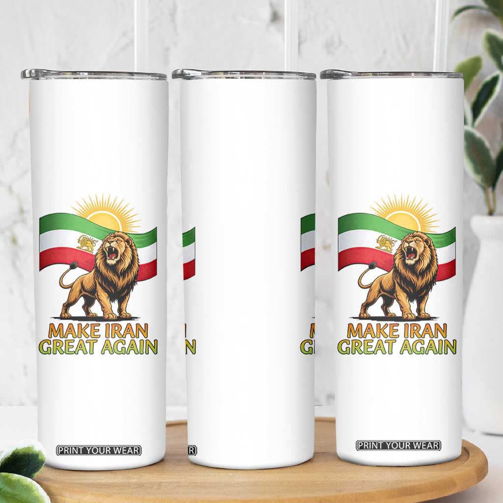 Patriotic Iranian Pride Gift Skinny Tumbler Make Iran Great Again TS12 Print Your Wear