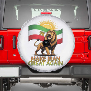 Patriotic Iranian Pride Gift Spare Tire Cover Make Iran Great Again TS12 White Print Your Wear
