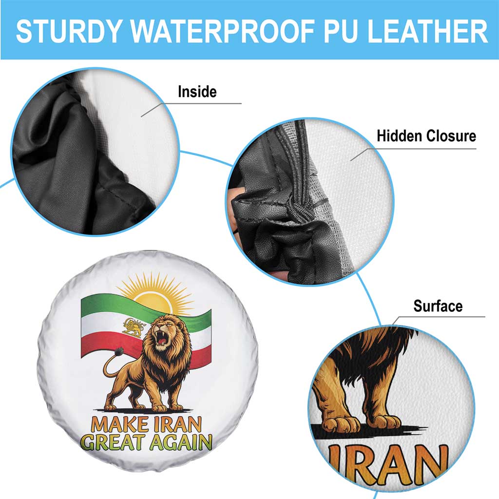 Patriotic Iranian Pride Gift Spare Tire Cover Make Iran Great Again TS12 Print Your Wear