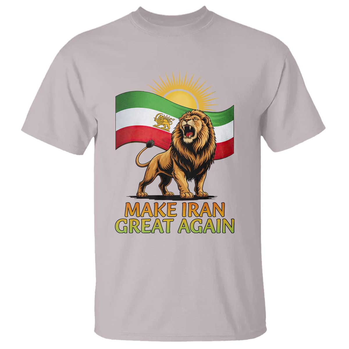 Patriotic Iranian Pride Gift T Shirt Make Iran Great Again TS12 Ice Gray Print Your Wear