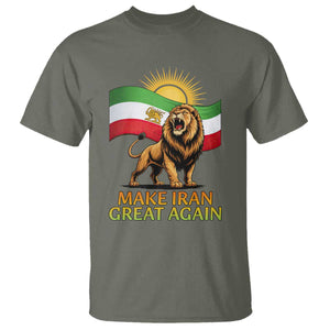 Patriotic Iranian Pride Gift T Shirt Make Iran Great Again TS12 Military Green Print Your Wear