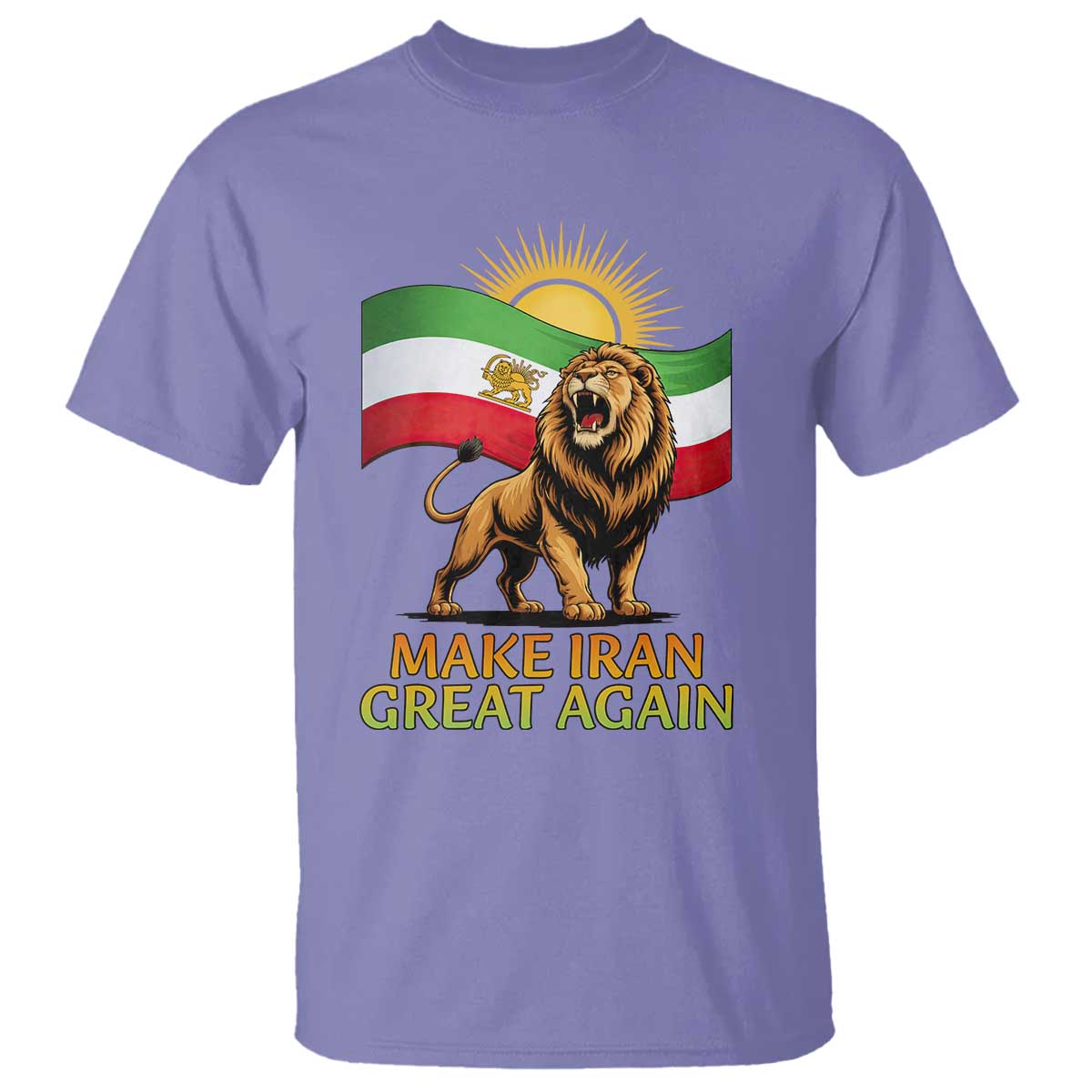 Patriotic Iranian Pride Gift T Shirt Make Iran Great Again TS12 Violet Print Your Wear