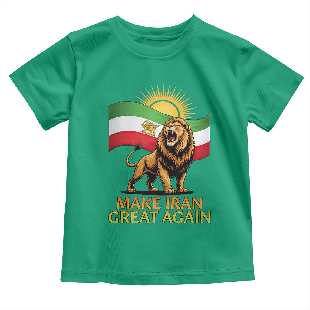 Patriotic Iranian Pride Gift Toddler T Shirt Make Iran Great Again TS12 Irish Green Print Your Wear