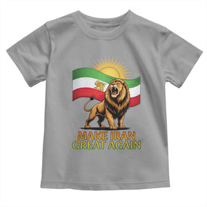 Patriotic Iranian Pride Gift Toddler T Shirt Make Iran Great Again TS12 Sport Gray Print Your Wear