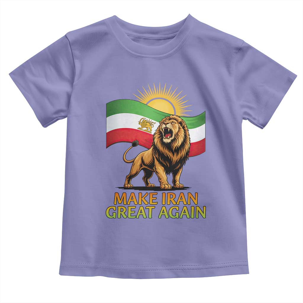Patriotic Iranian Pride Gift Toddler T Shirt Make Iran Great Again TS12 Violet Print Your Wear