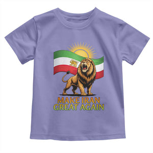 Patriotic Iranian Pride Gift Toddler T Shirt Make Iran Great Again TS12 Violet Print Your Wear