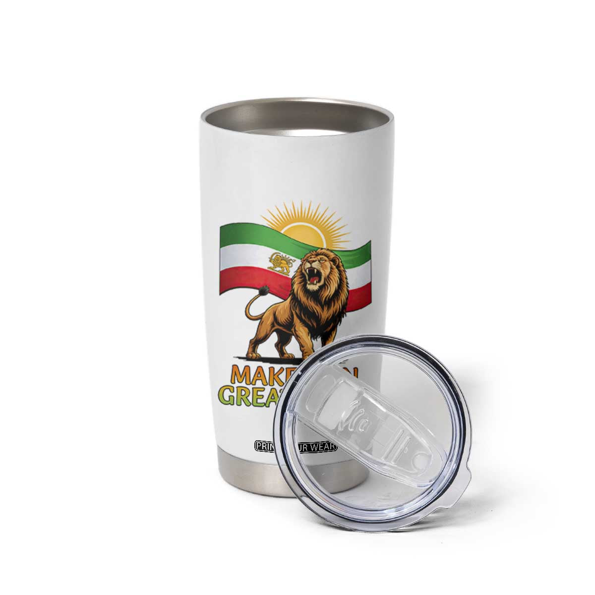 Patriotic Iranian Pride Gift Tumbler Cup Make Iran Great Again TS12 Print Your Wear