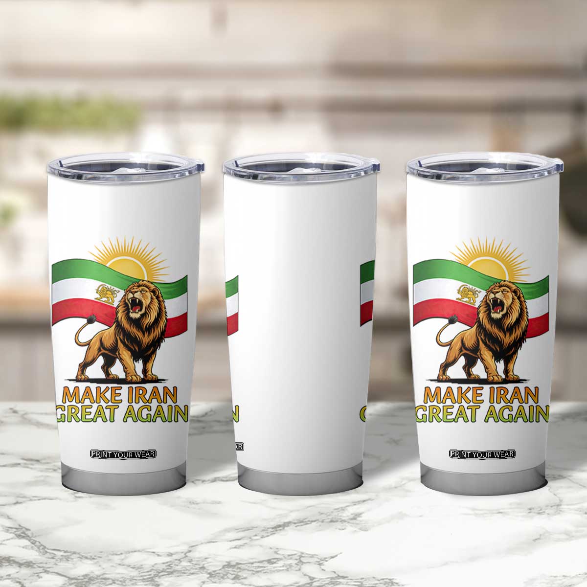Patriotic Iranian Pride Gift Tumbler Cup Make Iran Great Again TS12 Print Your Wear
